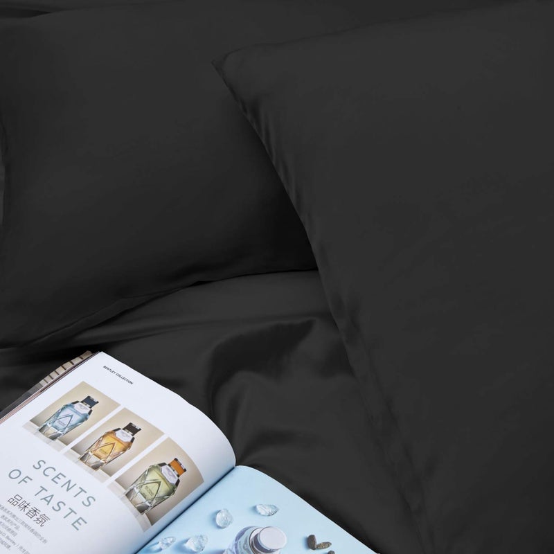 INSSL Silk Pillowcase for Women, Mulberry Silk Pillowcase for Hair and Skin and Stay Comfortable and Breathable During Sleep (Queen, Black) - Image 4